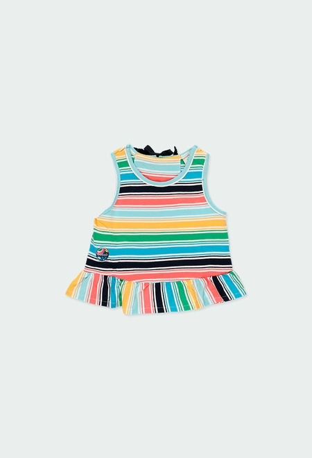 Knit t-Shirt striped for baby girl_1