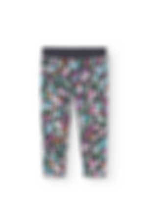 Fleece trousers floral for baby girl