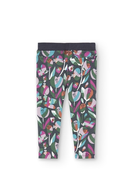 Fleece trousers floral for baby girl_2