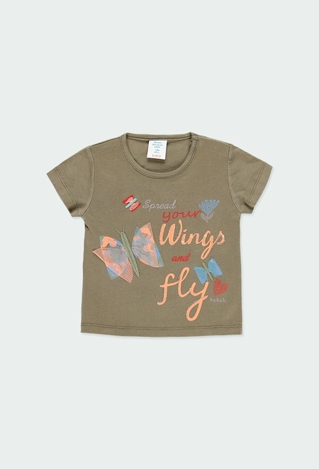 Camiseta malha "borboleta" para o bebé menina_1