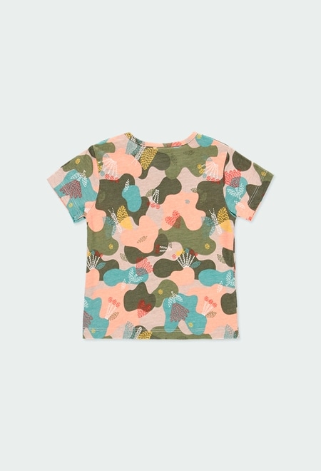 Knit t-Shirt camo for baby girl_2