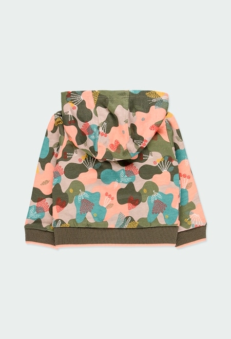 Fleece jacket camo for baby girl_2