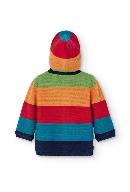 Knitwear jacket striped for baby boy_7