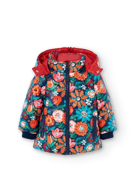 Reversible technical fabric parka for baby girl_4