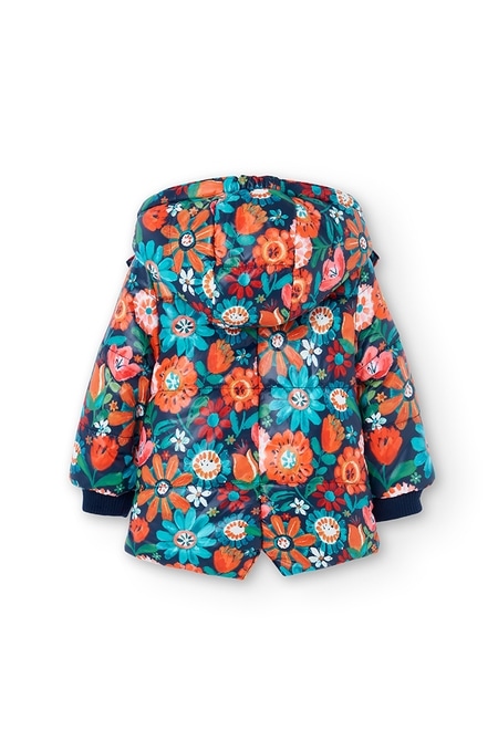 Reversible technical fabric parka for baby girl_6