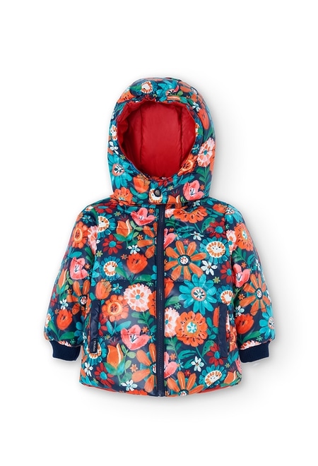 Reversible technical fabric parka for baby girl_10