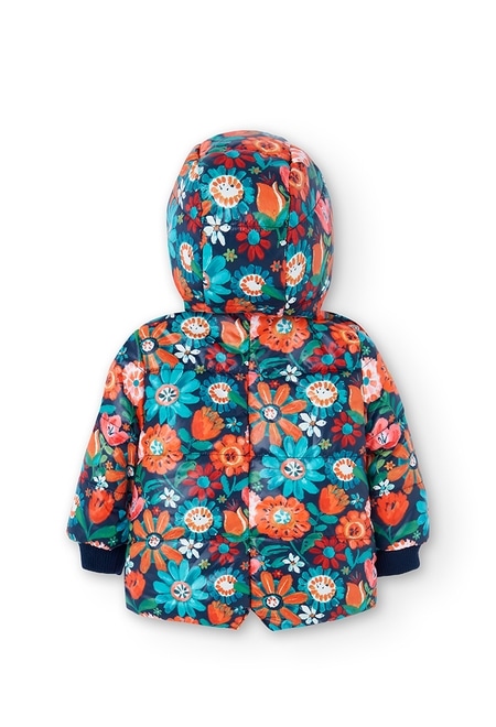 Reversible technical fabric parka for baby girl_12