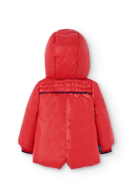Reversible technical fabric parka for baby girl_13