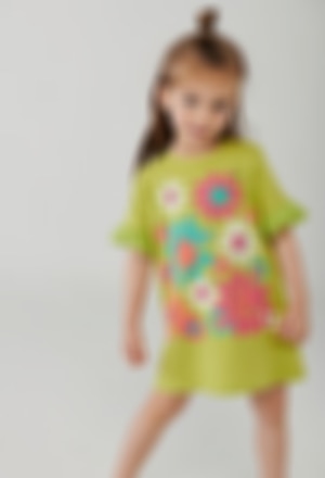 Knit dress for baby girl - organic