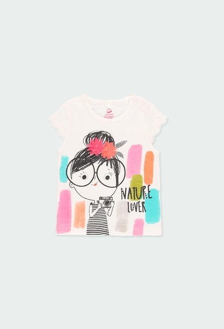Knit t-Shirt for baby girl - organic_1