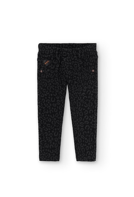 Knit trousers jacquard for baby girl_1