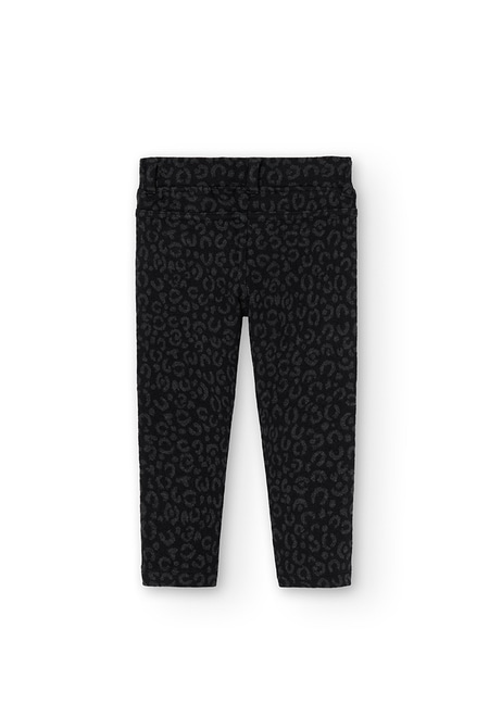 Knit trousers jacquard for baby girl_2