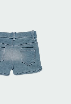 Fleece denim shorts for baby girl_4