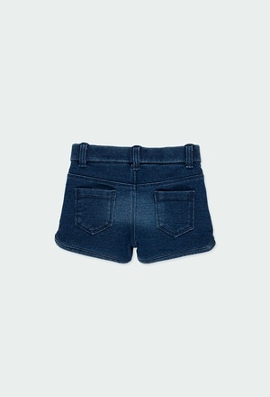 Fleece denim shorts for baby girl_2