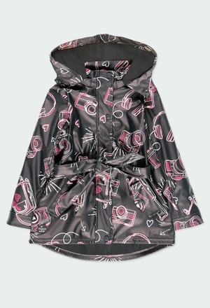 Hooded raincoat for girl_1