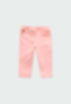 Stretch fleece trousers for baby girl