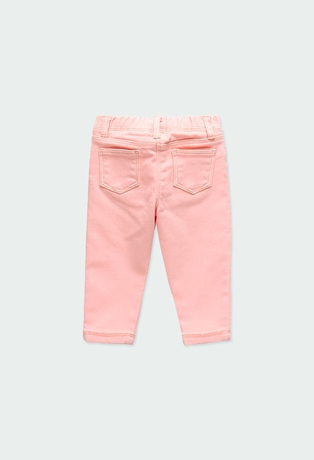 Stretch fleece trousers for baby girl_2