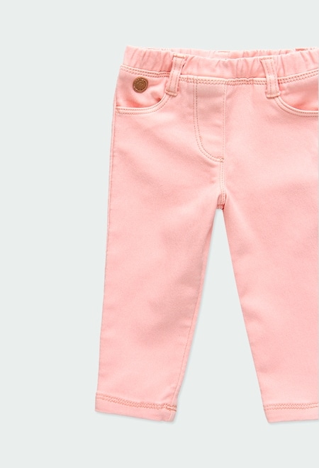 Stretch fleece trousers for baby girl_3