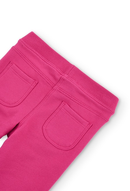 Stretch fleece trousers for baby girl_4