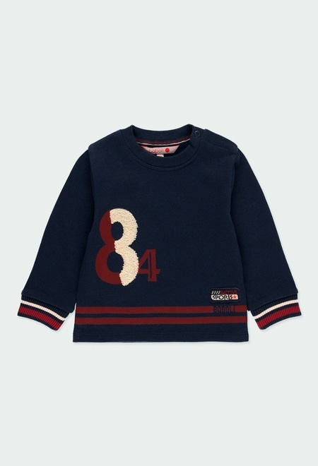 Fleece sweatshirt "84" for baby boy_1