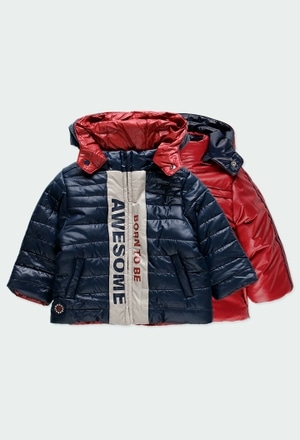 Reversible technical fabric parka for baby boy_1