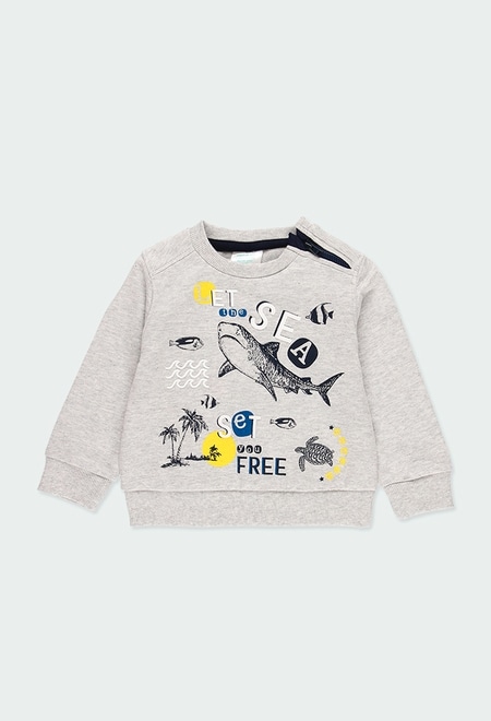 Sweat En Molleton Requins Sweat Bebe Garcon