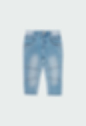 Denim trousers knit for baby boy