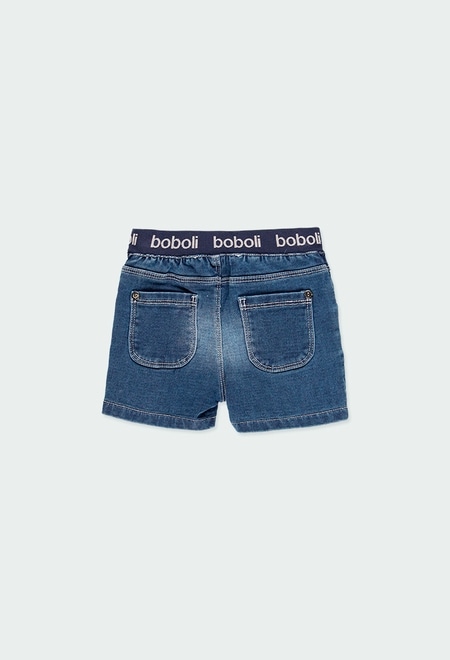 Knit denim bermuda shorts for baby boy_2
