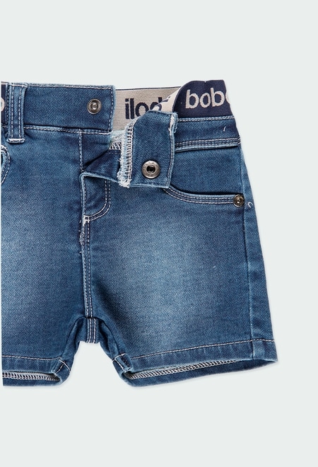 Knit denim bermuda shorts for baby boy_3