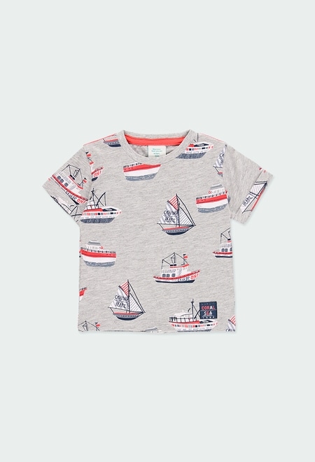 Knit t-Shirt "boats" for baby boy_1