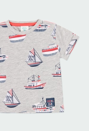 T-Shirt tricot "bateaux" pour bébé garçon_3