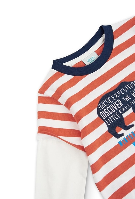 Knit t-Shirt striped for baby boy_4