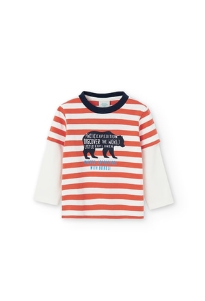 Knit t-Shirt striped for baby boy_1
