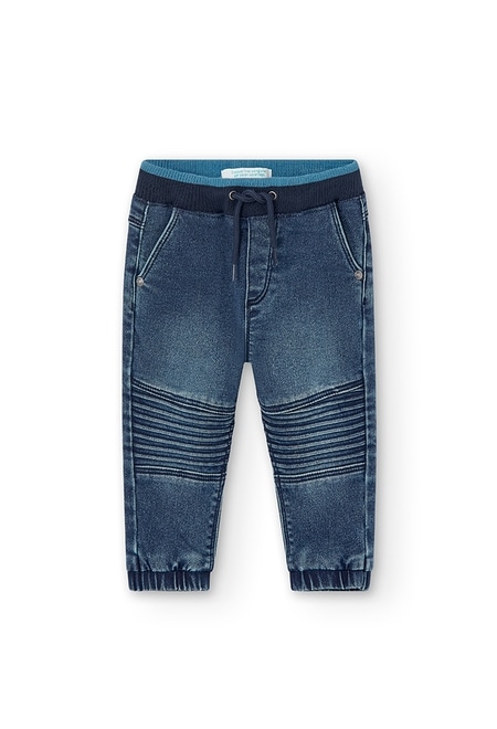 Stretch denim trousers for baby_1