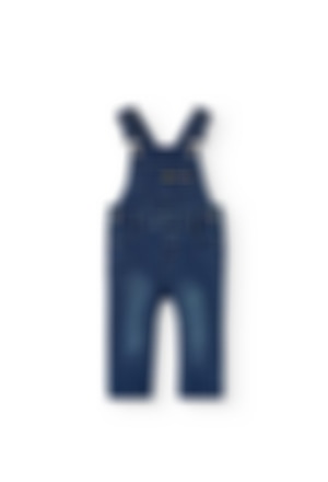 Denim dungarees knit for baby boy