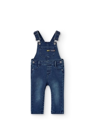 Denim dungarees knit for baby boy_1