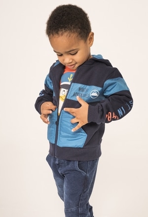 Fleece jacket combined for baby boy_1