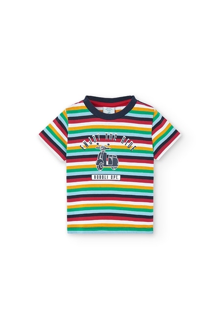 Knit t-Shirt striped for baby boy_1