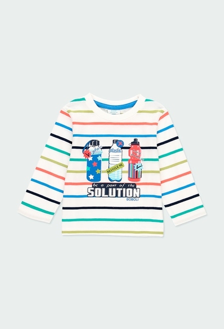 T-Shirt gestrickt gestreift für baby junge_1