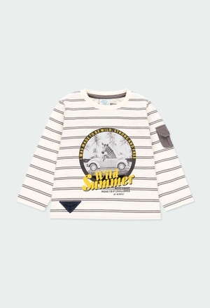 T-Shirt tricot à rayures pour bébé garçon_1