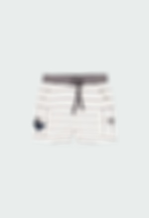 Knit bermuda shorts striped for baby boy
