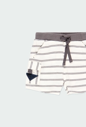 Knit bermuda shorts striped for baby boy_3