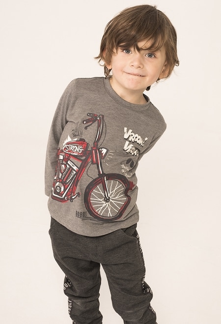 Knit t-Shirt "motorcycle" for baby boy_1
