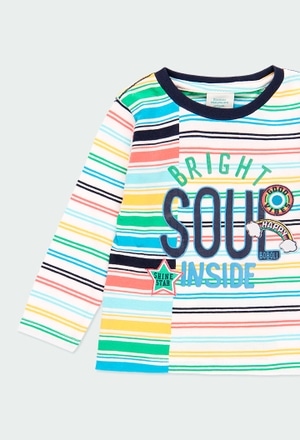 T-Shirt tricot à rayures pour bébé garçon_3