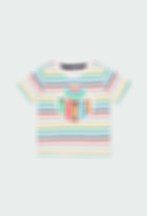 T-Shirt tricot à rayures pour garçon