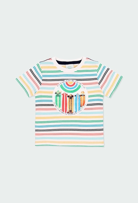 T-Shirt tricot à rayures pour garçon_1