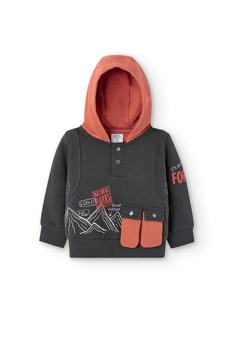 Fleece with hood sweatshirt for baby boy_5