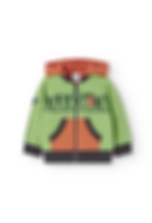 Fleece jacket bicolour for baby boy