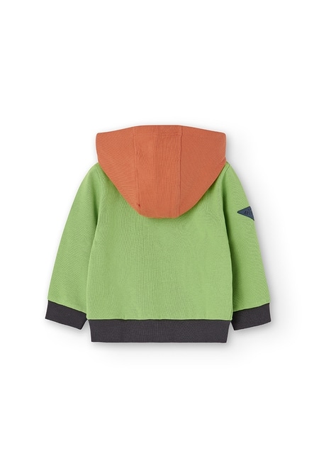 Fleece jacket bicolour for baby boy_2