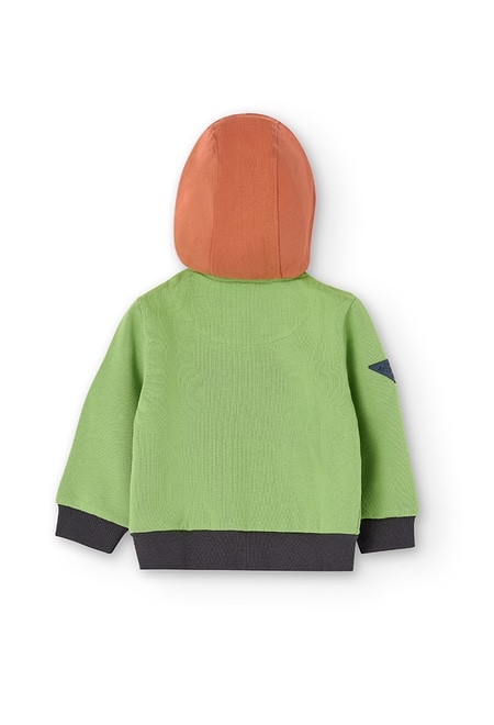 Fleece jacket bicolour for baby boy_6